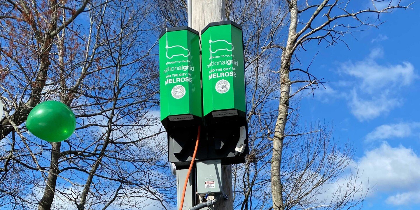 AmpUp pole-mounted Level 2 chargers